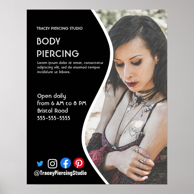 Folheto de poster de STUDIO PIERCING Corporal (Frente)