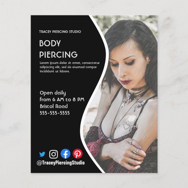 Folheto de poster de STUDIO PIERCING Corporal (Frente)