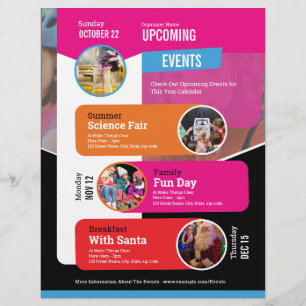 Folheto de Programação de Evento em Breve