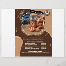 Folheto de Promoção do Menu de Cookies Feitos Manu