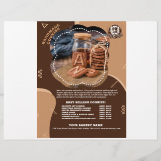 Folheto de Promoção do Menu de Cookies Feitos Manu
