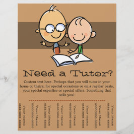 Folheto de promocional do Tutor Tutoring