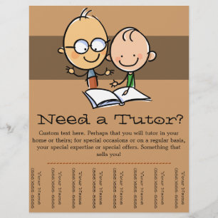 Folheto de promocional do Tutor Tutoring