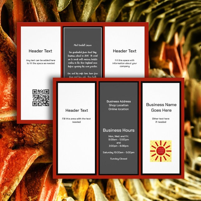 Folheto de propaganda de logotipo comercial triplo (Criador carregado)