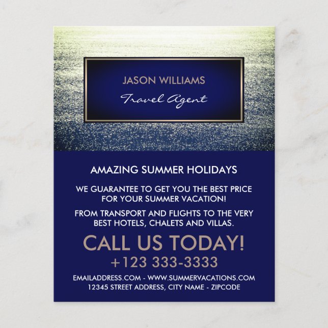 Folheto de propaganda do agente de Viagem Ocean Bl (Frente)