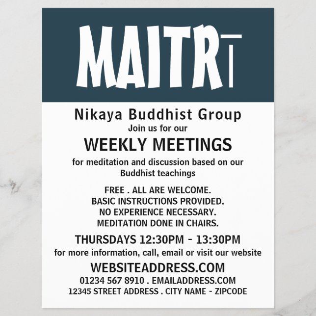 Folheto de Publicidade do Grupo Budista Moderno (Frente)