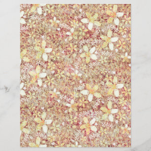 Folheto de raspadaria floral, ao estilo da angúst
