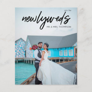 Folheto de Recepção de casamento 3Photo B