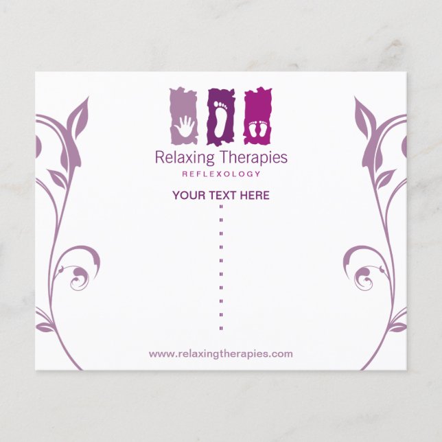 Folheto de Reflexologia (Frente)