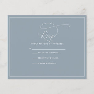 Folheto de RSVP Azul de Orçamento