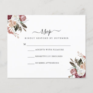 Folheto de RSVP de Rosa de Orçamento