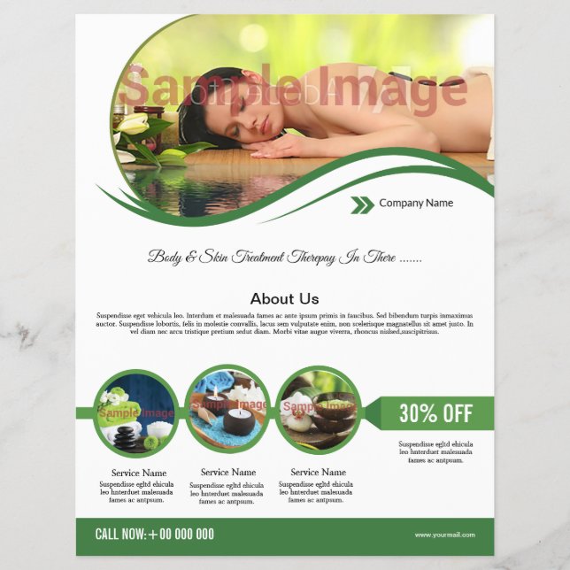 Folheto de Salão Spa e Beauty (Frente)