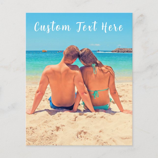 Folheto de Texto de Foto Personalizado Seu Próprio (Frente)