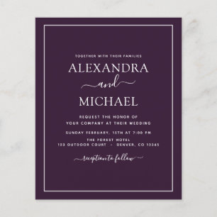 Folheto de tipografia moderna para casamento com a
