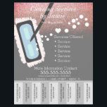 Folheto de Tiras de Rasgo para Negócios de Serviço<br><div class="desc">Flyers Modernos para Serviço de Limpeza</div>