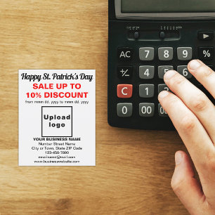 Folheto de vendas do dia de Patrick