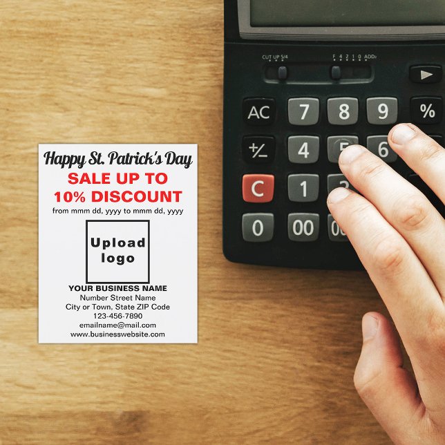 Folheto de vendas do dia de Patrick (White St. Patrick's Day business sale flyer)