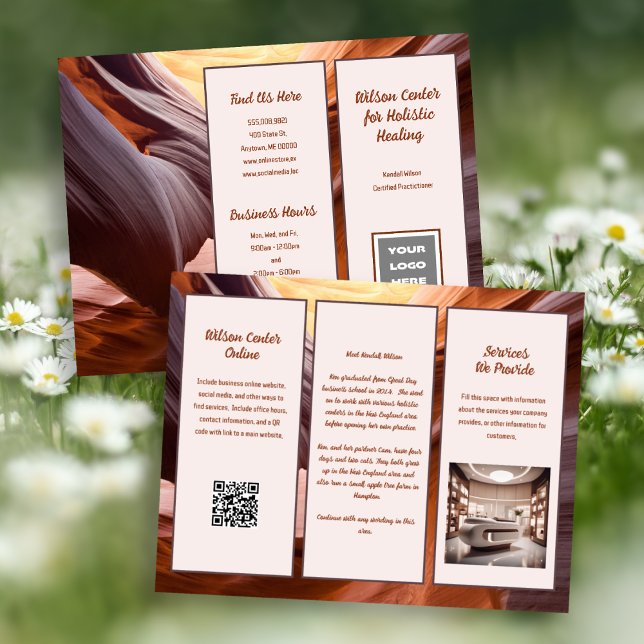 Folheto do Canyon Walls Nature Business Dobrado (Criador carregado)