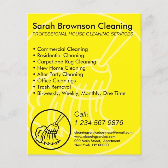 Folheto do Detentor da Casa Minimalista Amarelo (Frente)