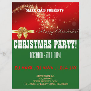 Folheto do evento do partido natalino Anúncio do C
