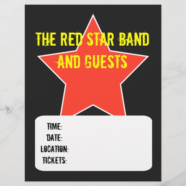 Folheto do evento ou do Gig (Frente)