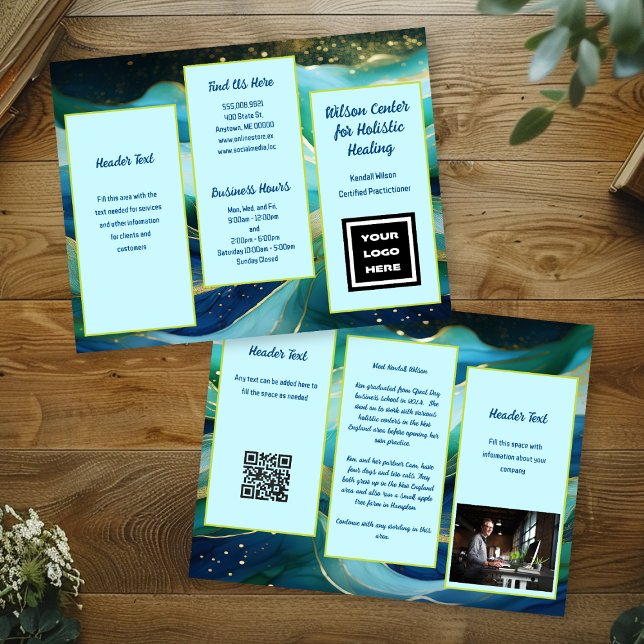 Folheto do Folheto Informativo de Negócios Triplo  (Criador carregado)