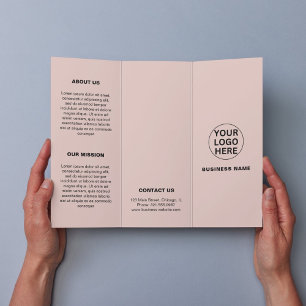Folheto do logotipo comercial personalizado, cor-d