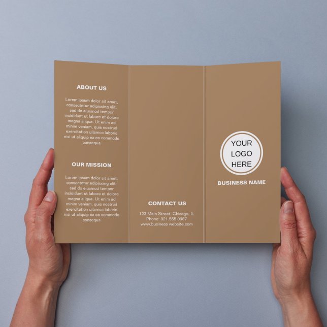 Folheto do Logotipo da Empresa Moderna Triplicado (Criador carregado)