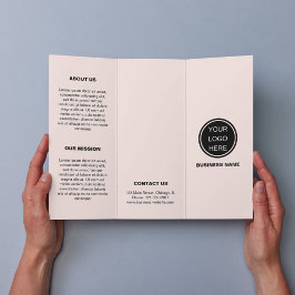 Folheto do logotipo do Marketing cor-de-rosa tripl