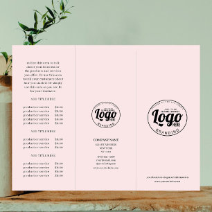 Folheto do logotipo simples de empresa moderno ros