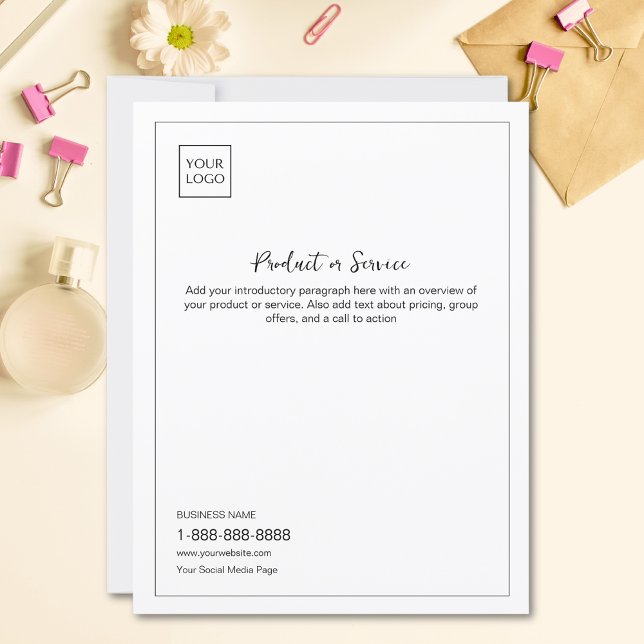 Folheto do Marketing comercial branco mínimo do lo (Criador carregado)