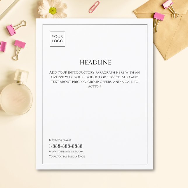 Folheto do Marketing comercial branco mínimo do lo (Criador carregado)