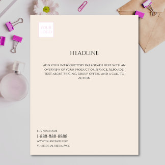 Folheto do Marketing para empresa com creme mínimo