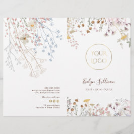 Folheto do menu do Wildflower