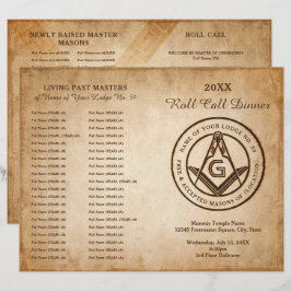 Folheto do Modelo Masonic Program Freemason