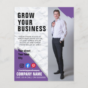 Folheto do poster do marketing comercial