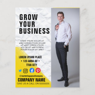 Folheto do poster do marketing comercial