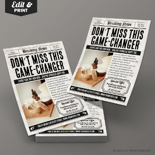 Folheto do produto de jornal   Anúncios para peque