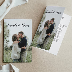 Folheto do Programa de Casamento Dobrado com Foto