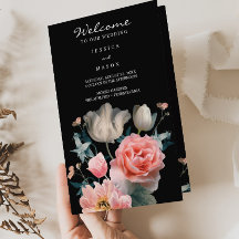 Folheto do Programa de Casamento Floral Romântico