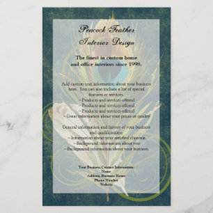 Folheto do Programa de Penas de Peacock Detalhado