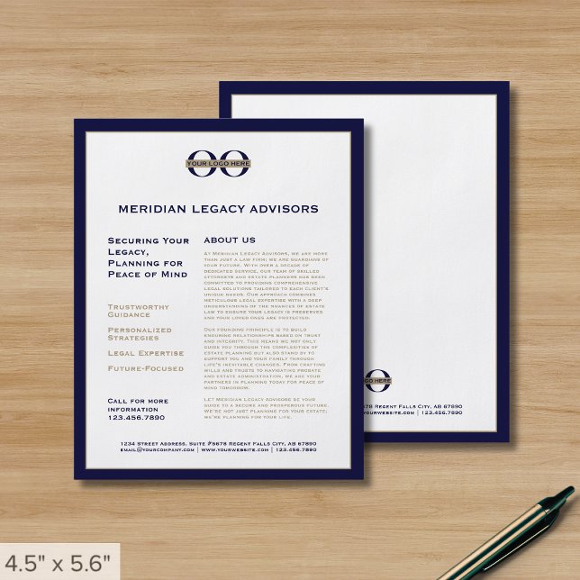 Folheto do Promocional azul e Dourado (Criador carregado)