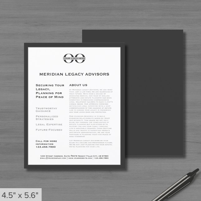 Folheto do promocional com logotipo personalizado (Criador carregado)