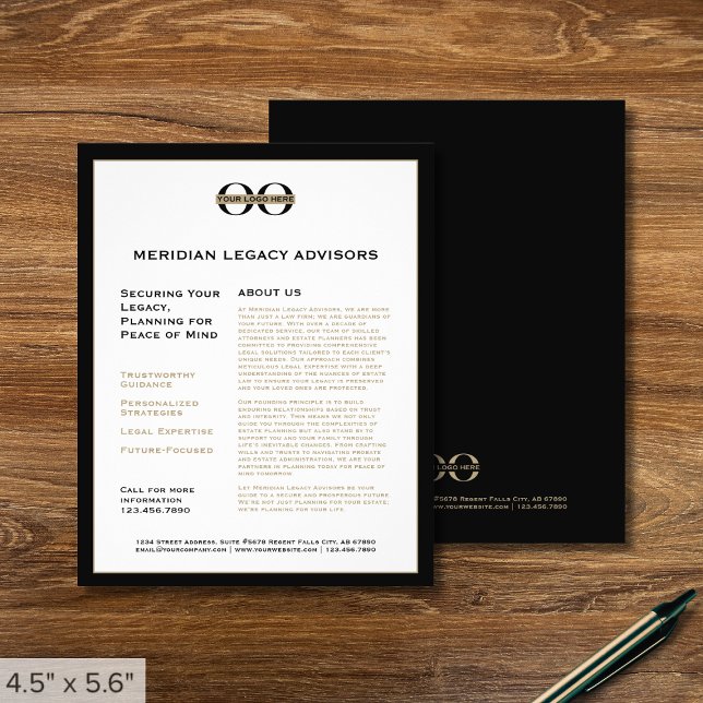 Folheto do promocional com logotipo personalizado (Criador carregado)