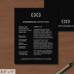 Folheto do Promocional preto com logotipo<br><div class="desc">Um simples modelo de folheto de negócios preto personalizado em um estilo moderno minimalista que pode ser facilmente atualizado com o logotipo de sua empresa, os detalhes de contato e o texto de folheto personalizado. Ideal para produtos de marketing, serviços, promoções, preços de eventos e muito mais. Perfeito para profissionais...</div>