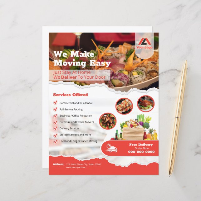 Folheto do Serviço de Entrega Doméstica (Frente/Verso In Situ)