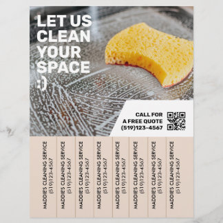 Folheto do serviço de Limpeza Moderna