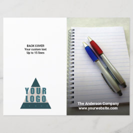 Folheto dobrado do Cobrir de logotipo comercial