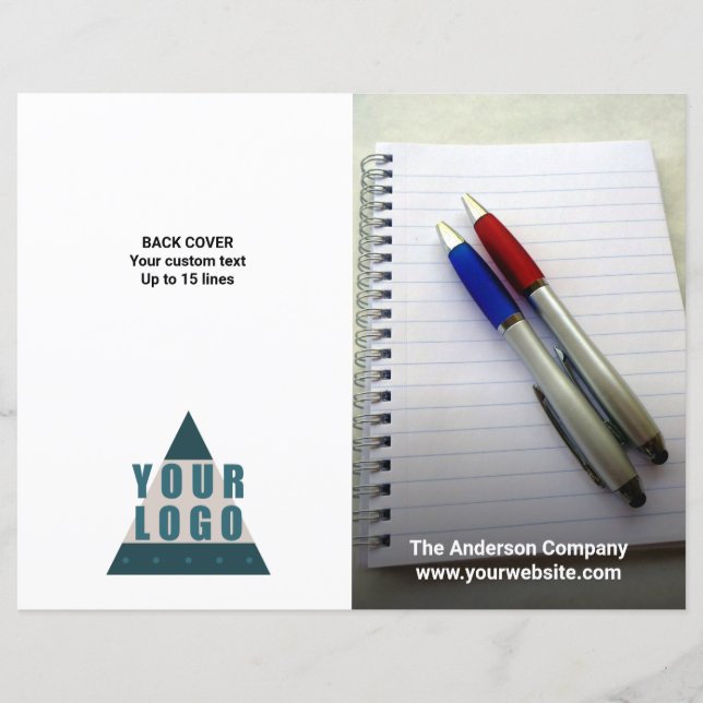 Folheto dobrado do Cobrir de logotipo comercial (Frente)