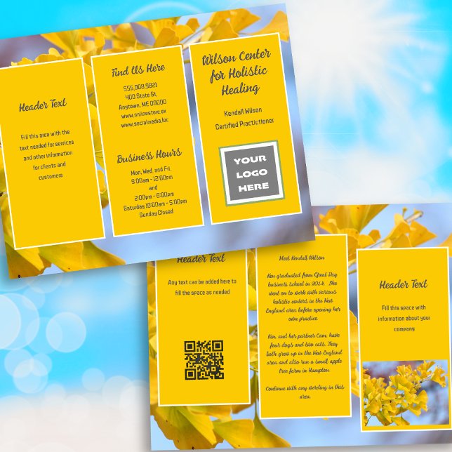 Folheto dobrado do logotipo comercial da Gingko (Criador carregado)